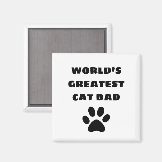 's Werelds grootste kat pap aangepaste tekst op ma Magneet (Voorkant / Achterkant)