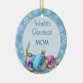 's Werelds grootste kerstversiering met mam Keramisch Ornament (Rechts)