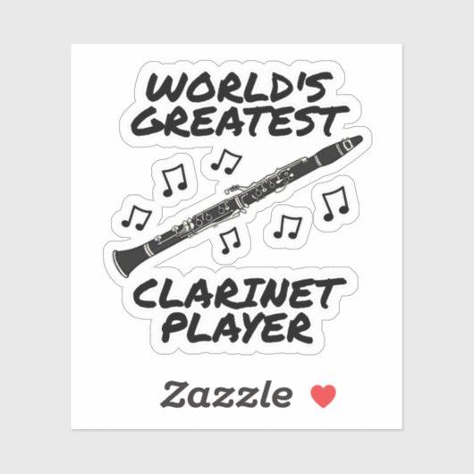 'S Werelds Grootste Klarinetspeler Klarinettist Fu Sticker (Vel)