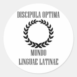 's Werelds grootste Latijnse student (Vrouw) Ronde Sticker