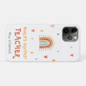 's Werelds grootste leraar cadeau Boho regenboog Case-Mate iPhone Case (Achterkant (horizontaal))