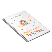 's Werelds grootste leraar cadeau Boho regenboog Notitieboek (Rechterzijde)