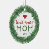 's Werelds grootste mam-gepersonaliseerde versieri Keramisch Ornament (Rechts)