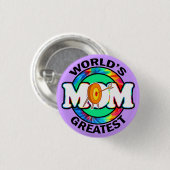 's Werelds grootste mama; Archery Ronde Button 3,2 Cm (Voorkant /achterkant)