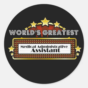 's Werelds grootste medische administratieve assis Ronde Sticker
