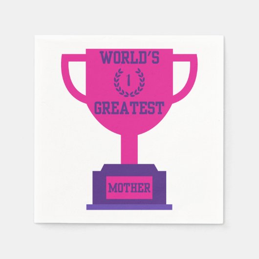 's Werelds grootste Moederdag 3-pels servetten (Voorkant)