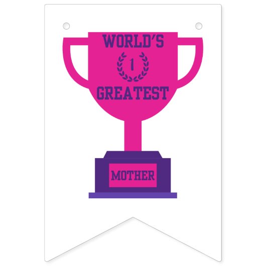 's Werelds Grootste Moederdag Bunting Banner (Derde vlag)