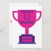 's Werelds grootste Moederdag uitnodiging (Voorkant / Achterkant)