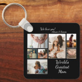 's Werelds grootste moederfamilie kind 7 Foto coll Sleutelhanger (Voorkant)