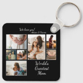 's Werelds grootste moederfamilie kind 7 Foto coll Sleutelhanger (Achterkant)