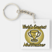 's Werelds grootste multi-titasker trofee-Sleutelh Sleutelhanger (Voorkant)