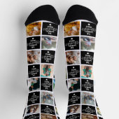 's Werelds grootste Oom Black Photo Collage Socks Sokken (Top)
