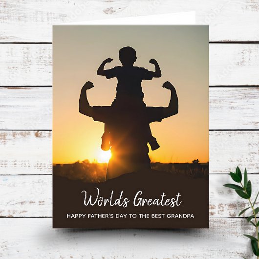 's Werelds grootste opa-Vaderdag fotokaart Kaart