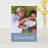 's Werelds grootste opa-Vaderdag fotokaart Kaart (Gele Bloem)