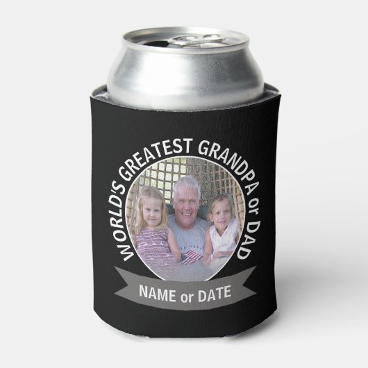 's Werelds grootste pap, aangepast foto-sjabloon Blikjeskoeler (Blikje Voorkant)