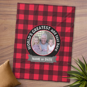 's Werelds grootste pap, aangepast foto-sjabloon Fleece Deken