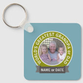 's Werelds grootste pap, aangepast foto-sjabloon Sleutelhanger (Voorkant)