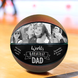 's Werelds grootste pap met zwarte Typografie Basketbal