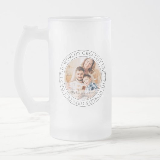 's Werelds grootste pap moderne klassieke foto Matglas Bierpul (Links)