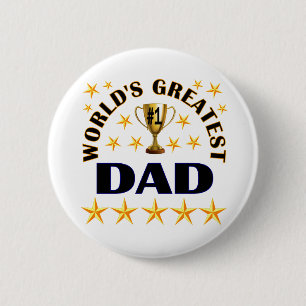 's Werelds grootste pap Trophy Stars Cute Ronde Button 5,7 Cm