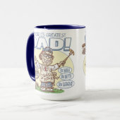 's Werelds grootste pap Vaderdag BBQ Gear Mok (Voorkant links)