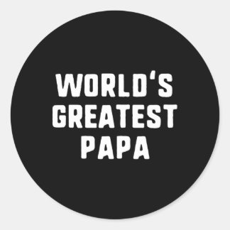 's Werelds grootste papa familie Ronde Sticker