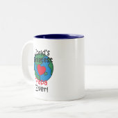 's Werelds grootste papa-hart Tweekleurige Koffiemok (Voorkant links)