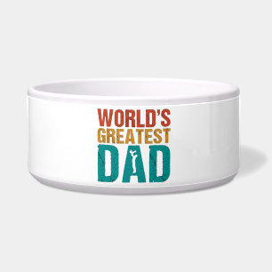 'S Werelds Grootste Papa Retro Grunge Ontwerp Voerbakje