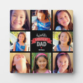 's Werelds grootste papa rood 8 fotocollage modern Fotoplaat (Voorkant)