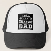 's Werelds grootste papa typografie Vaderdag Gift Trucker Pet (Voorkant)