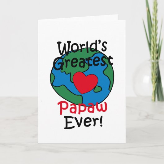 's Werelds grootste papaw-hart Kaart (Voorkant)