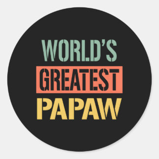 's Werelds grootste papaw opa 2023 Vaderdag Ronde Sticker