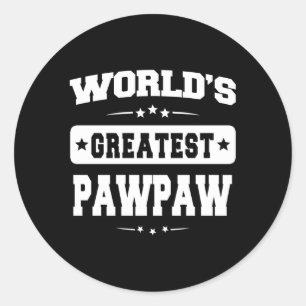 's Werelds grootste pawpaw pap pap Vaderdag Ronde Sticker