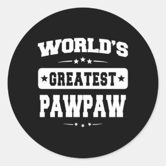 's Werelds grootste pawpaw pap pap Vaderdag Ronde Sticker