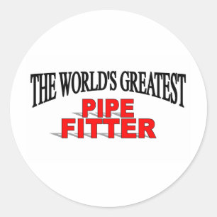 's Werelds grootste pijpleiding Fitter Ronde Sticker
