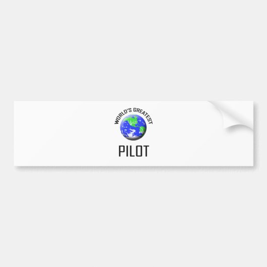 's Werelds grootste piloot Bumpersticker (Voorkant)