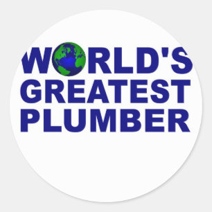 's Werelds grootste Plumber Ronde Sticker
