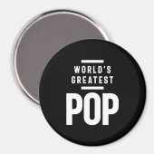 's Werelds grootste Pop | vader opa Gift Magneet (Voorkant / Achterkant)
