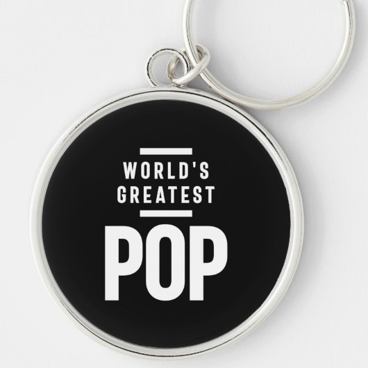 's Werelds grootste Pop | vader opa Gift Sleutelhanger (Voorkant)