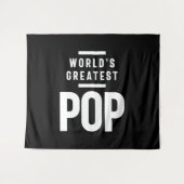 's Werelds grootste Pop | vader opa Gift Wandkleed (Voorkant (horizontaal))