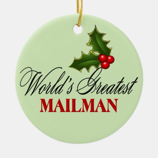 's Werelds grootste postbode Keramisch Ornament (Voorkant)