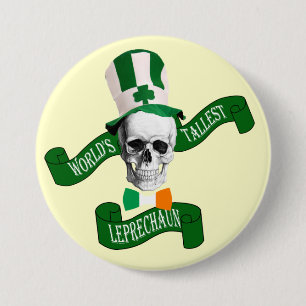 's Werelds grootste prechaun St Patrick's day Ronde Button 7,6 Cm