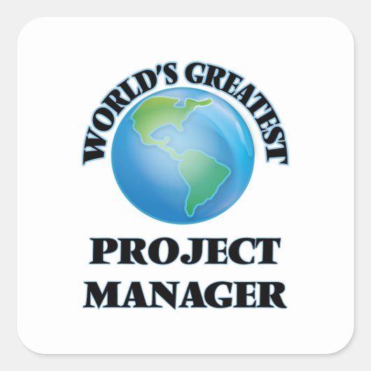 's Werelds grootste projectmanager Vierkante Sticker (Voorkant)