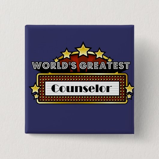 's Werelds grootste raadsman Vierkante Button 5,1 Cm (Voorkant)