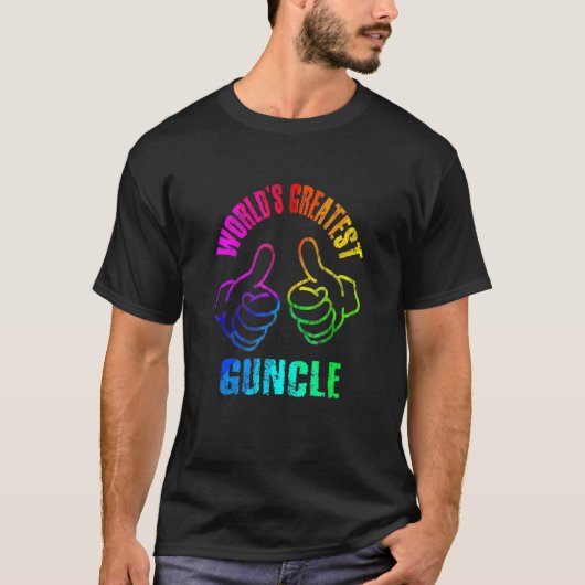 's Werelds grootste regenboogkleuren VERWIJDERD T-shirt (Voorkant)