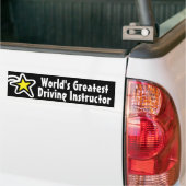 's Werelds grootste rijinstructeur / leraar Bumpersticker (Op Truck)