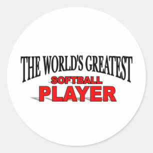 's Werelds grootste softbalspeler Ronde Sticker