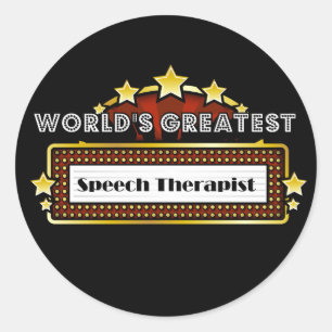 's Werelds grootste spraaktherapie Ronde Sticker