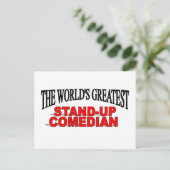 's Werelds grootste stand-up Comedian Briefkaart (Staand voorkant)