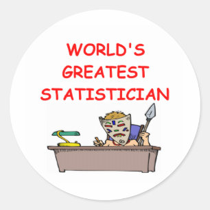 's werelds grootste statisticus ronde sticker